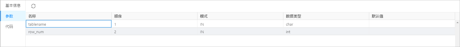 OceanBase管理存储过程-存储过程管理页面