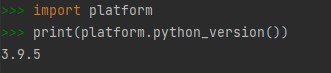 使用paltform查看python版本